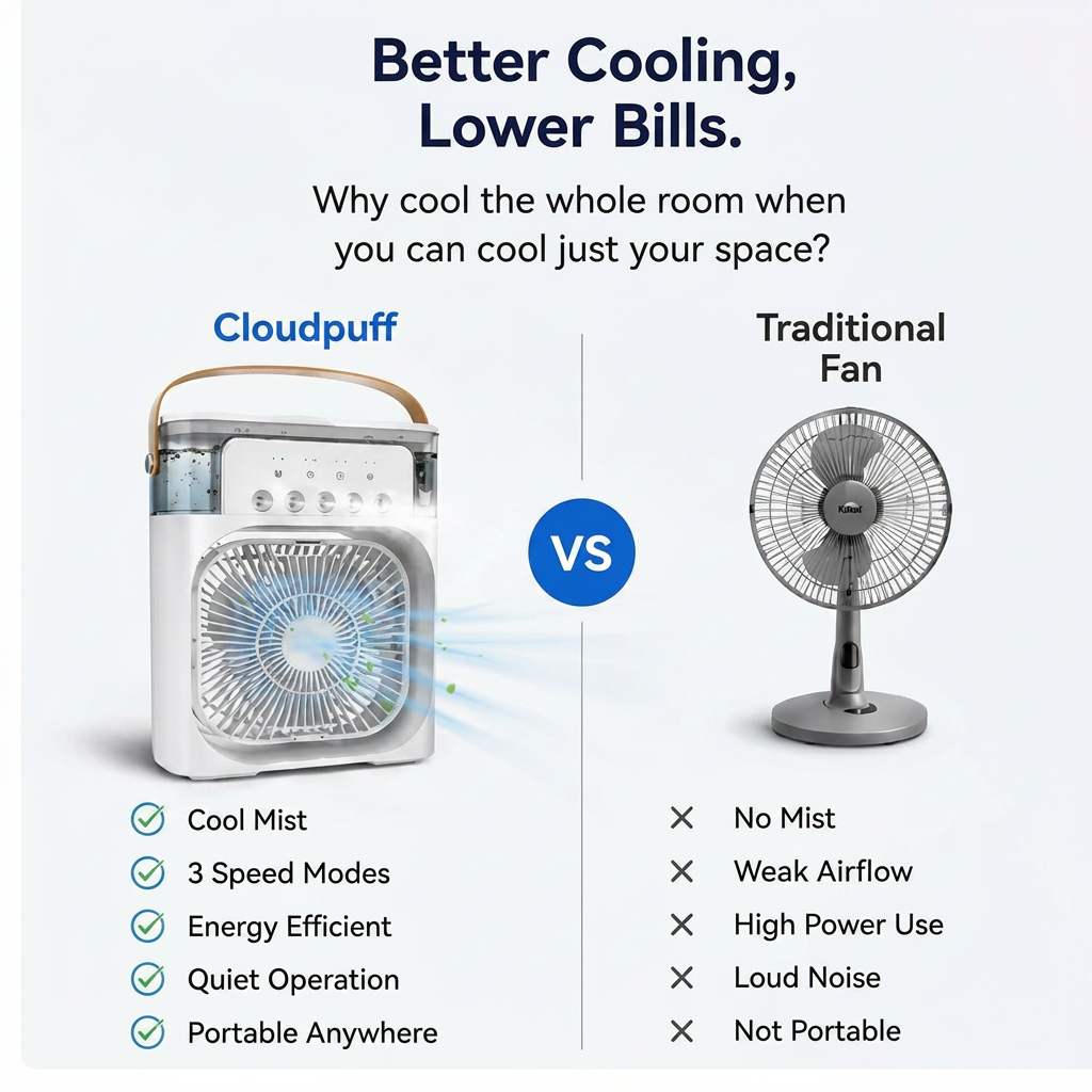 CloudPuff Mini Desk Cooler